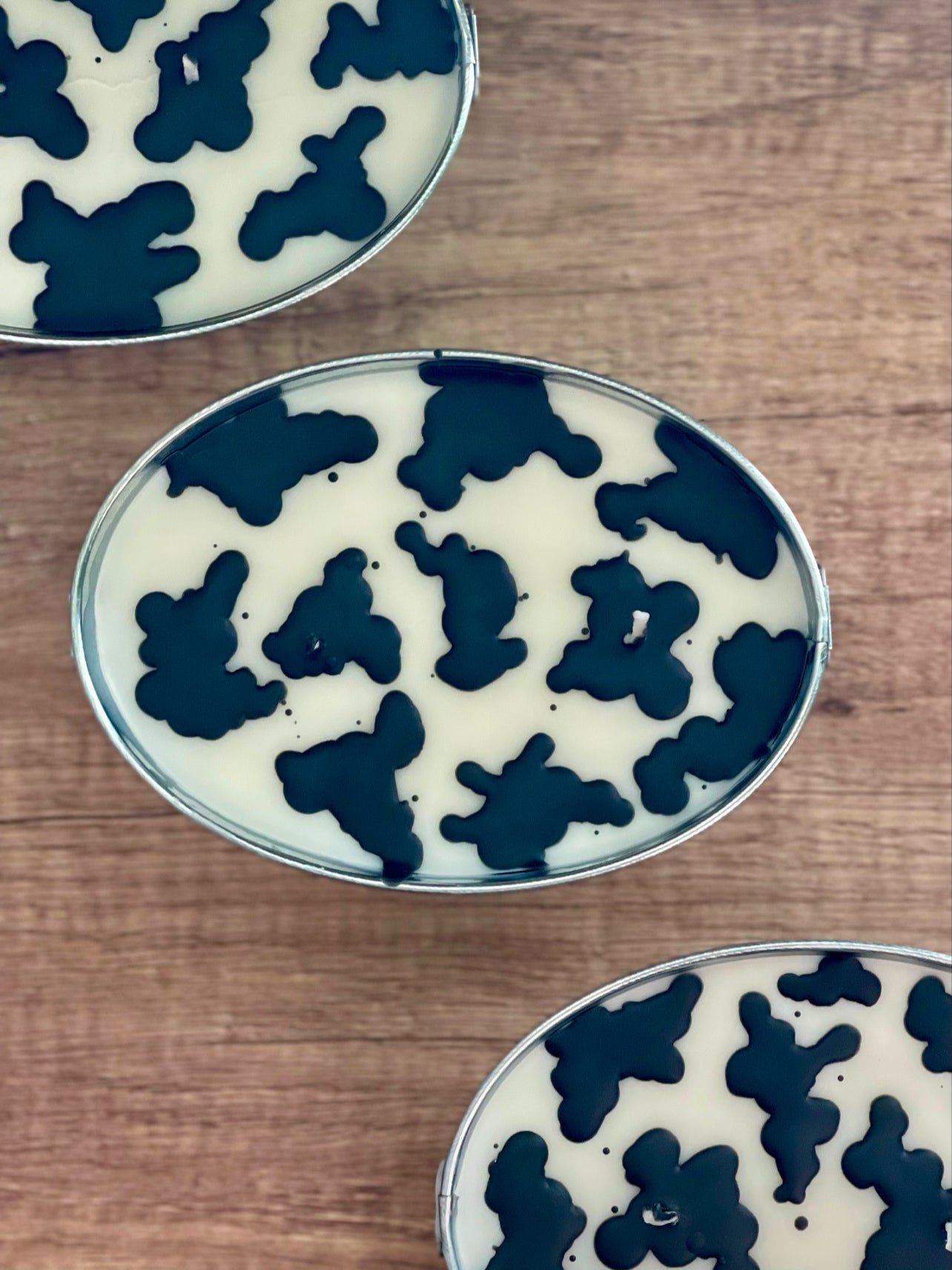 Oval Cow Print Candle