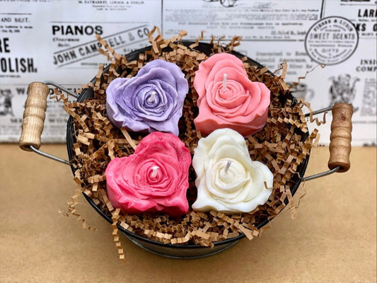 Rose Heart Candle 3pc