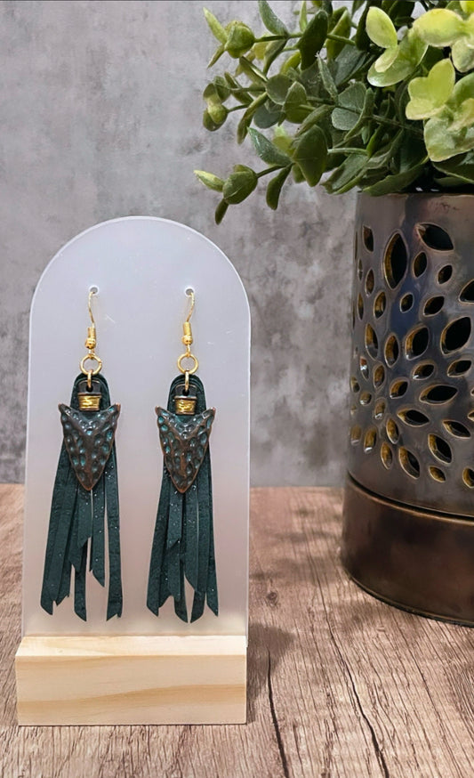 Fringe Leather Earrings