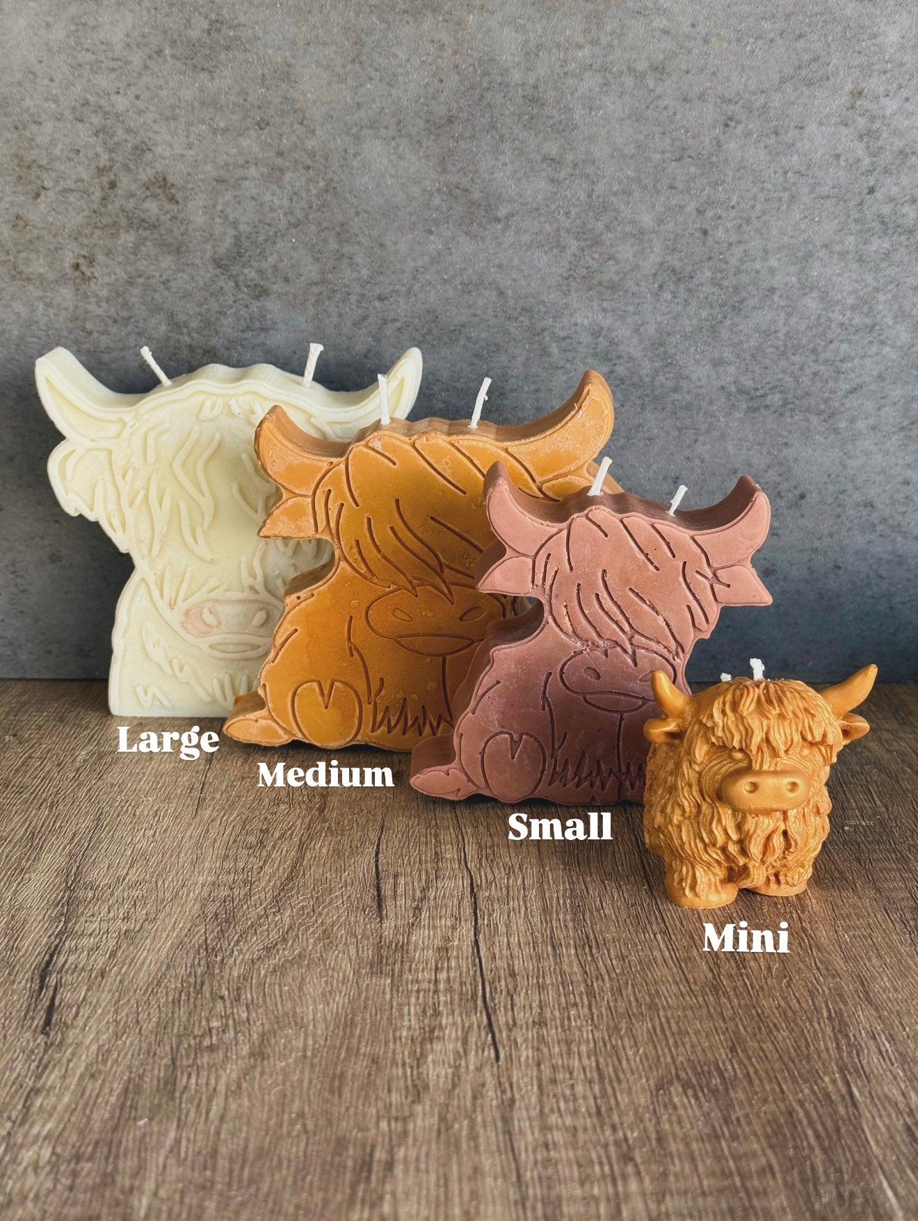 Small Highland Cow Candle