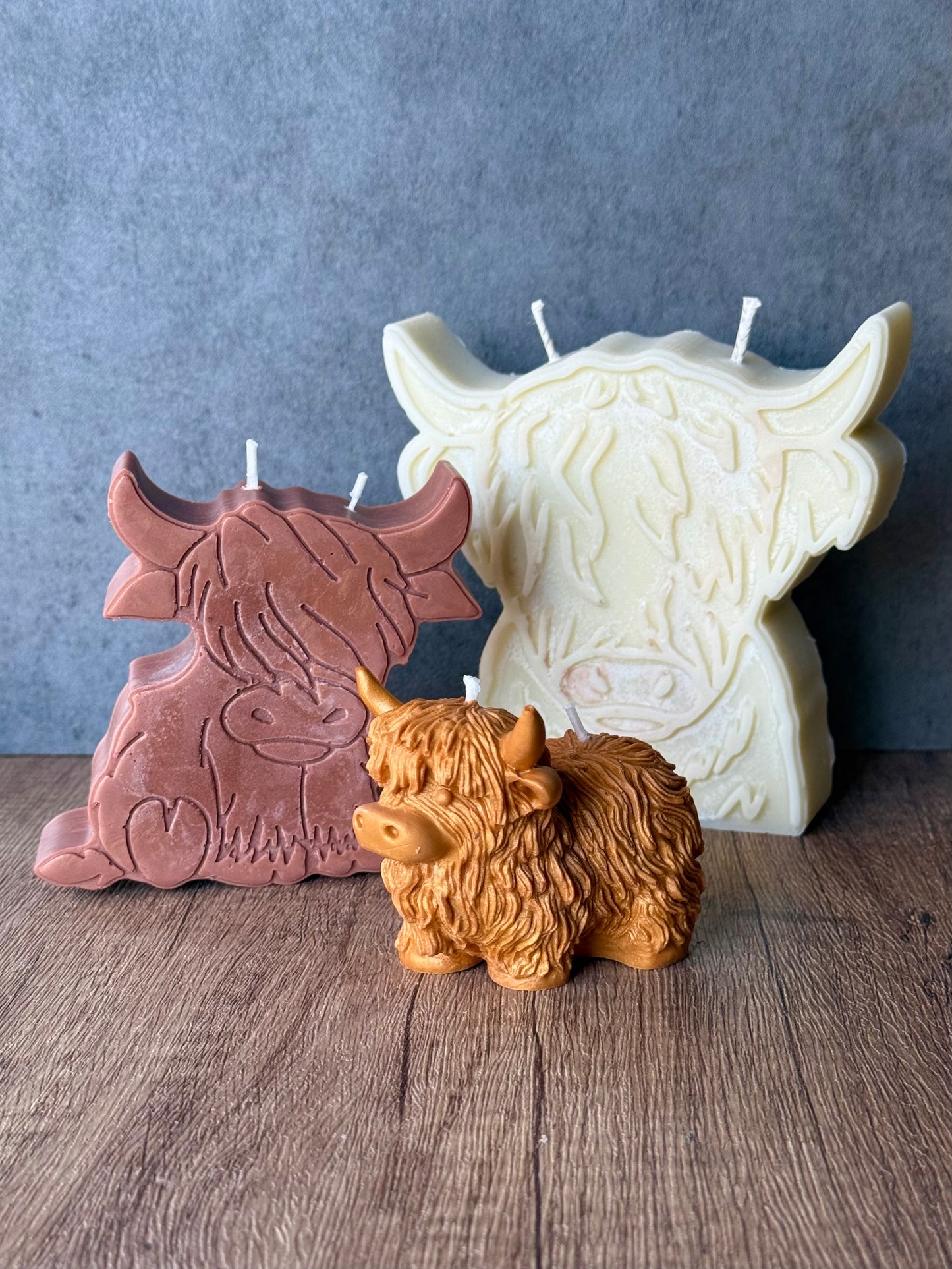 Miniature Highland Cow Candle